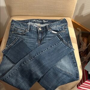 American Eagle Outfitters Women's Dark Blue Skinny Jeans
